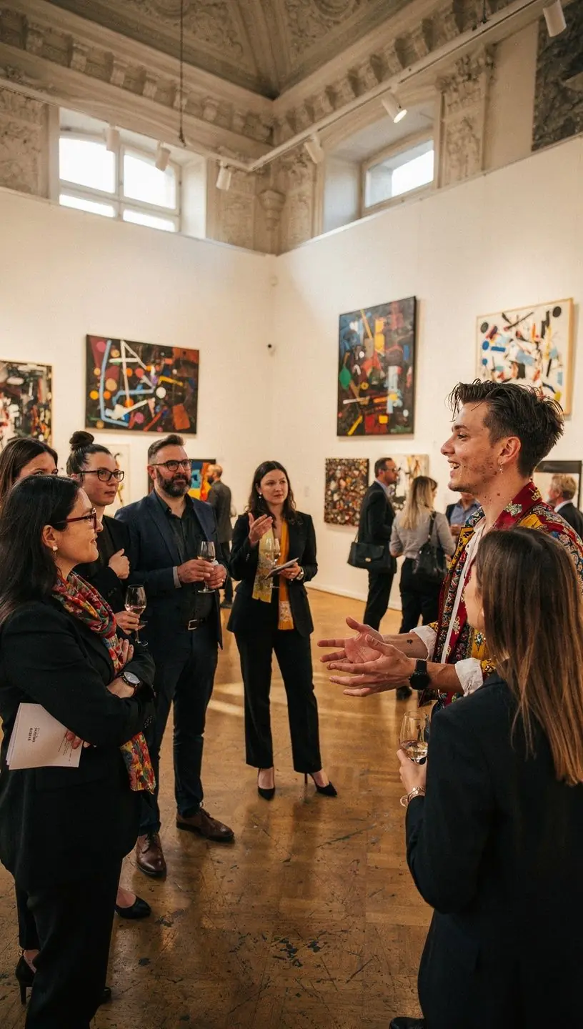 Panoramablick auf die lebhafte Ringstraße mit ihren beeindruckenden Gebäuden und Straßenbäumen.